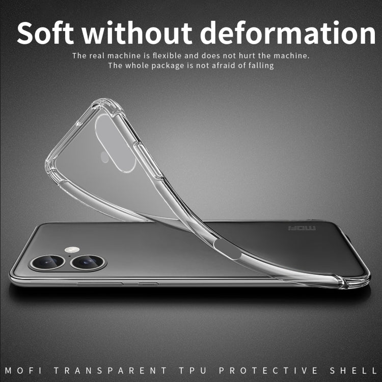 For iPhone 16 MOFI Ming Series Ultra-thin TPU Phone Case(Transparent) - iPhone 16 Cases by MOFI | Online Shopping South Africa | PMC TechLife | Buy Now Pay Later Mobicred