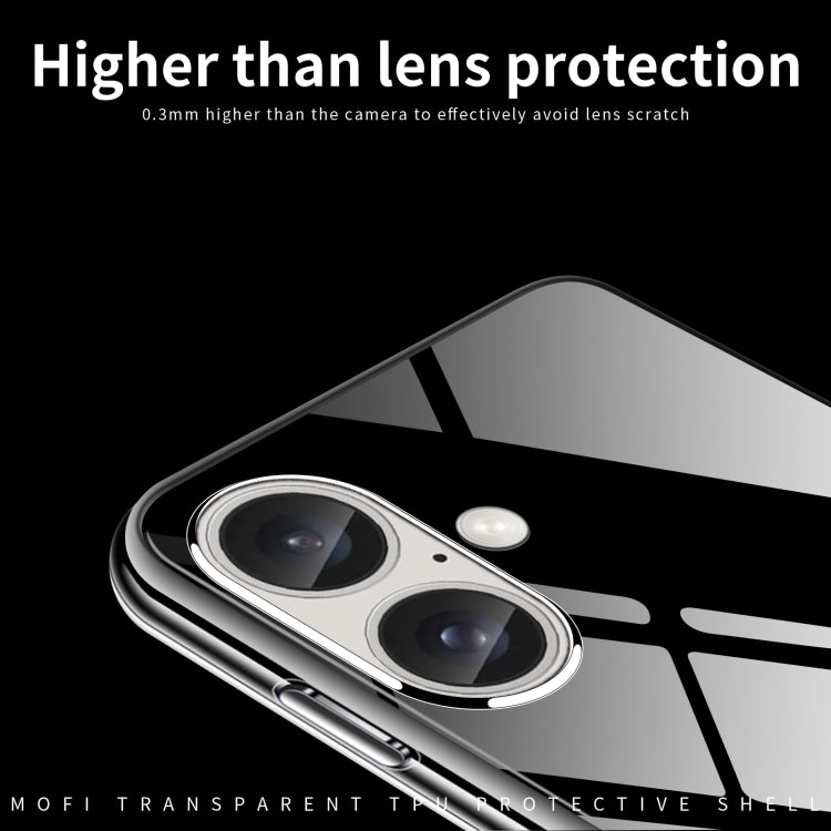 For iPhone 16 Plus MOFI Ming Series Ultra-thin TPU Phone Case(Transparent) - iPhone 16 Plus Cases by MOFI | Online Shopping South Africa | PMC TechLife | Buy Now Pay Later Mobicred