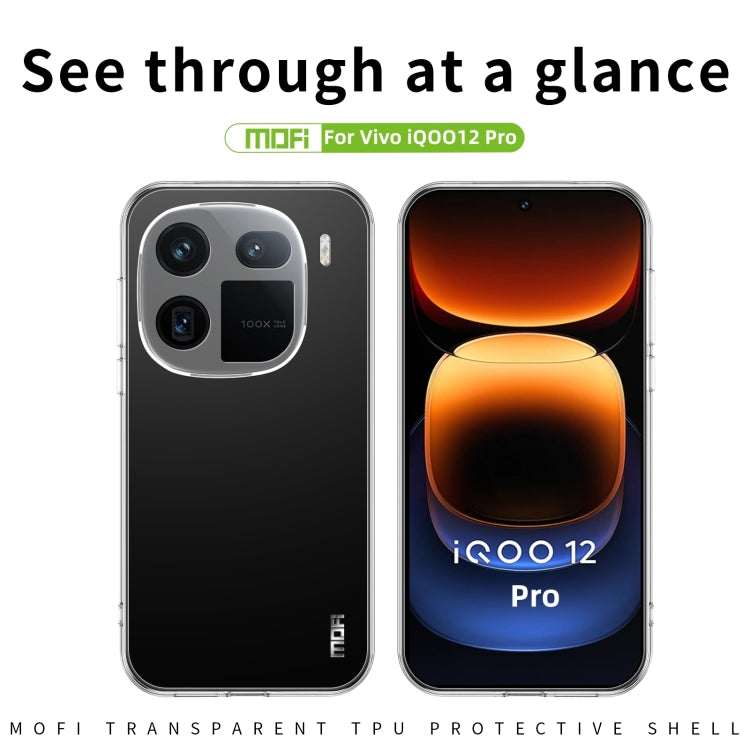 For vivo iQOO 12 Pro MOFI Ming Series Ultra-thin TPU Phone Case(Transparent) - iQOO 12 Pro Cases by MOFI | Online Shopping South Africa | PMC TechLife