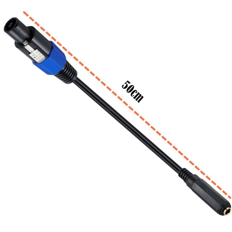 JUNSUNMAY Speakon Male to 6.35mm Female Audio Speaker Adapter Cable with Snap Lock, Length: 50cm - Microphone Audio Cable & Connector by JUNSUNMAY | Online Shopping South Africa | PMC TechLife | Buy Now Pay Later Mobicred