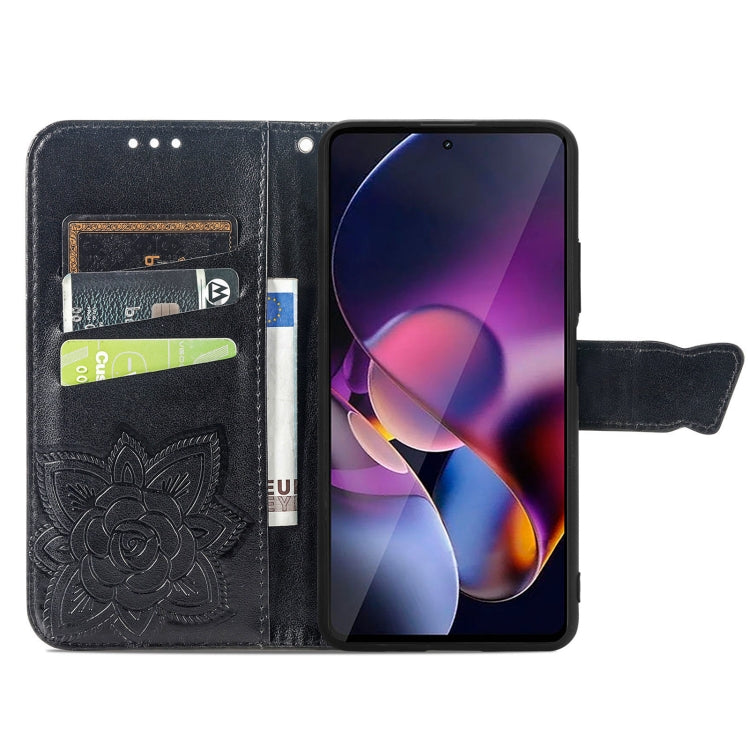 For Motorola Moto G Stylus 5G 2024 Butterfly Love Flower Embossed Leather Phone Case(Black) - Motorola Cases by PMC Jewellery | Online Shopping South Africa | PMC Jewellery | Buy Now Pay Later Mobicred