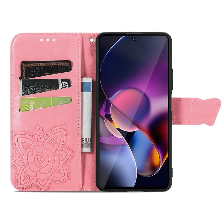 For Motorola Moto G Stylus 5G 2024 Butterfly Love Flower Embossed Leather Phone Case(Pink) - Motorola Cases by PMC Jewellery | Online Shopping South Africa | PMC Jewellery | Buy Now Pay Later Mobicred