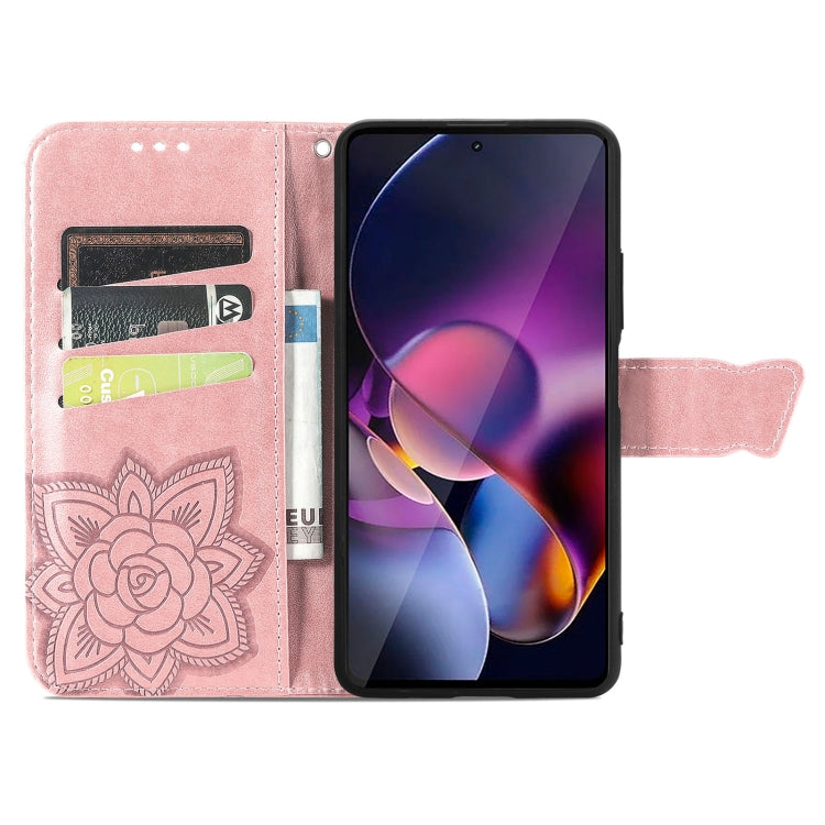 For Motorola Moto G Stylus 5G 2024 Butterfly Love Flower Embossed Leather Phone Case(Rose Pink) - Motorola Cases by PMC Jewellery | Online Shopping South Africa | PMC Jewellery | Buy Now Pay Later Mobicred