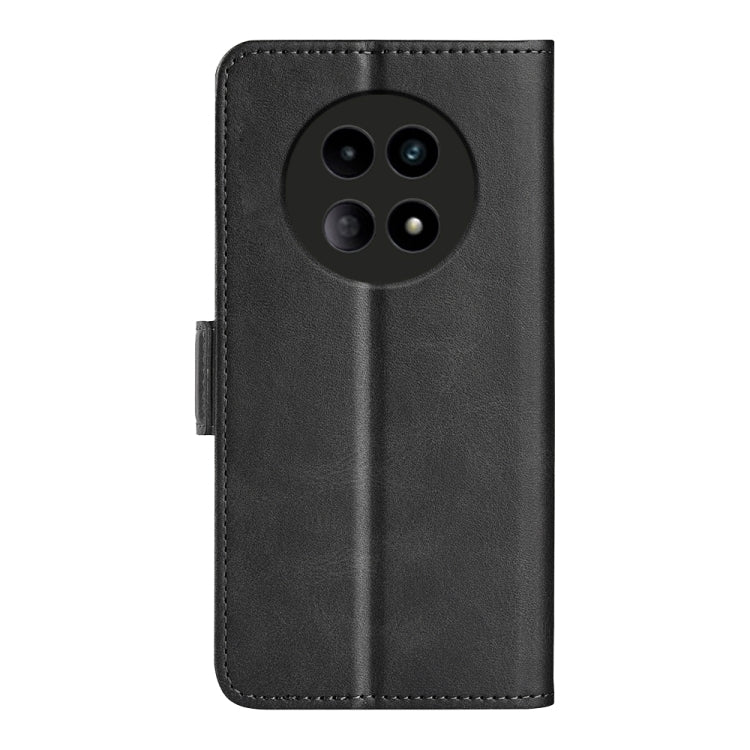 For Realme 12 5G Dual-side Magnetic Buckle Horizontal Flip Leather Phone Case(Black) - Realme Cases by PMC TechLife | Online Shopping South Africa | PMC TechLife | Buy Now Pay Later Mobicred