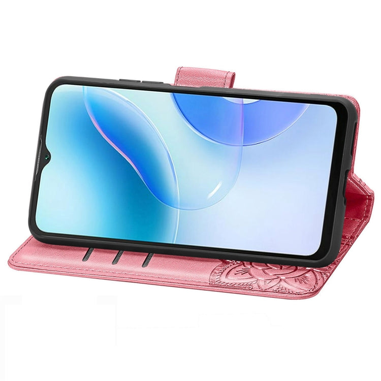 For Blackview A53 Butterfly Love Flower Embossed Leather Phone Case(Pink) - free shipping - PMC TechLife - Order now!