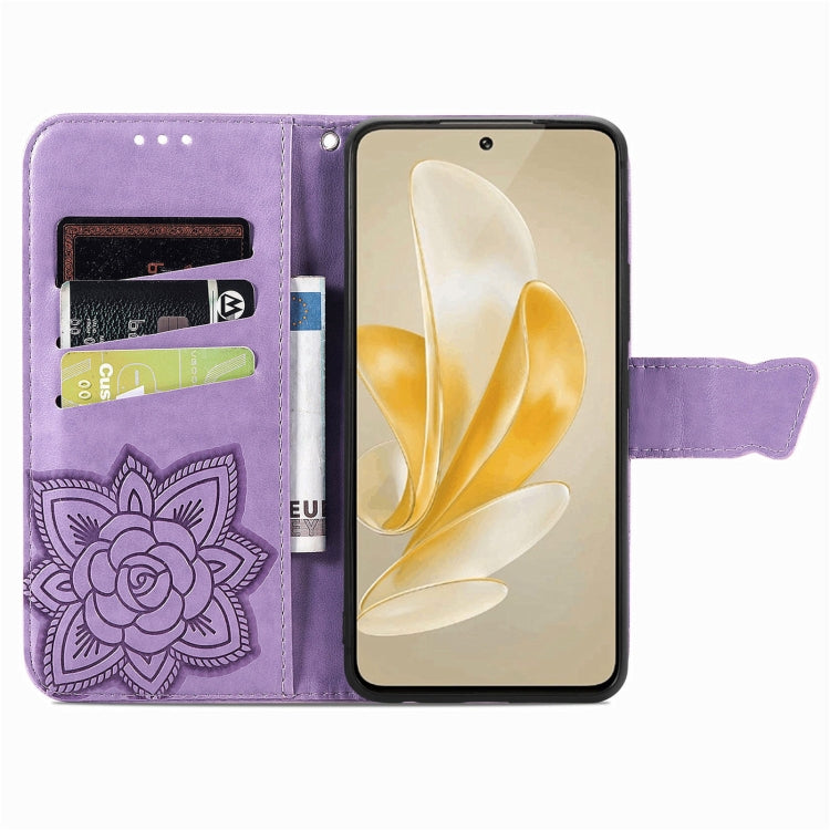 For vivo X100 Pro Butterfly Love Flower Embossed Leather Phone Case(Lavender) - vivo Cases by imak | Online Shopping South Africa | PMC Jewellery | Buy Now Pay Later Mobicred