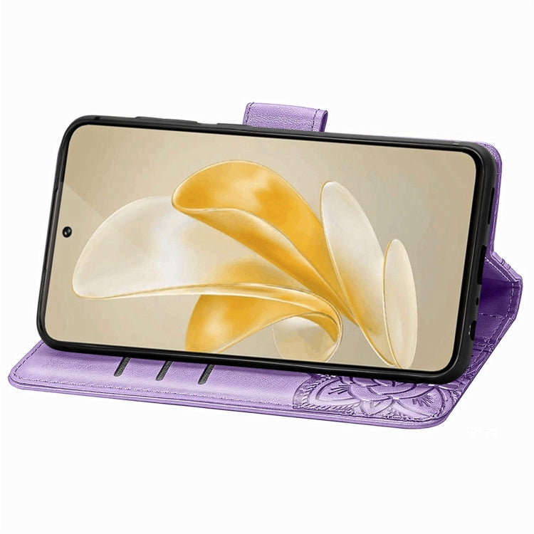 For vivo X100 Pro Butterfly Love Flower Embossed Leather Phone Case(Lavender) - vivo Cases by imak | Online Shopping South Africa | PMC Jewellery | Buy Now Pay Later Mobicred