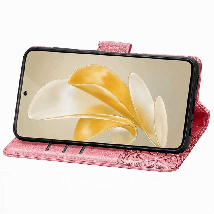 For vivo X100 Butterfly Love Flower Embossed Leather Phone Case(Pink) - vivo Cases by imak | Online Shopping South Africa | PMC Jewellery | Buy Now Pay Later Mobicred