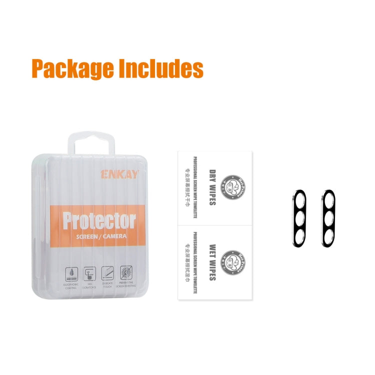 For Samsung Galaxy S24 FE 5G 2pcs ENKAY Hat-Prince 9H Rear Camera Lens Tempered Glass Film(Black) - free shipping - PMC Jewellery - Order now!