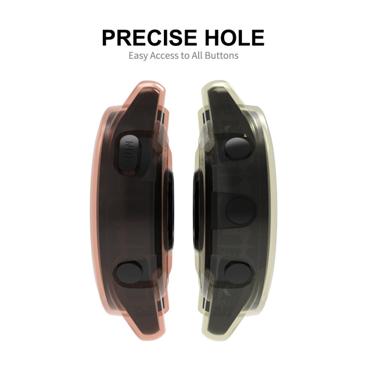 For Garmin Forerunner 265 ENKAY Hat-Prince Transparent TPU Frame Drop Protection Case(Purple) - Watch Cases by ENKAY | Online Shopping South Africa | PMC TechLife | Buy Now Pay Later Mobicred