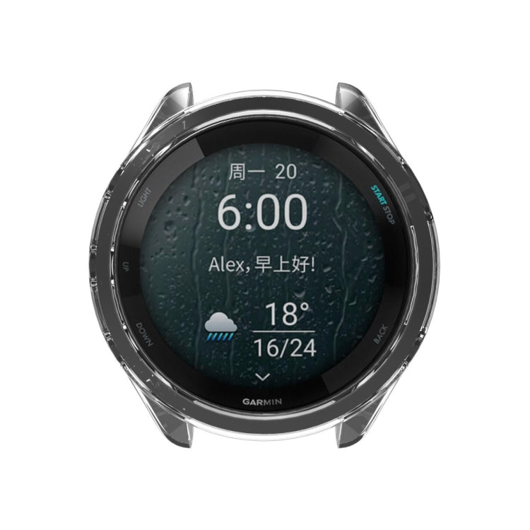 For Garmin Forerunner 265S ENKAY Hat-Prince Transparent TPU Frame Drop Protection Case(Blue) - Watch Cases by ENKAY | Online Shopping South Africa | PMC TechLife | Buy Now Pay Later Mobicred