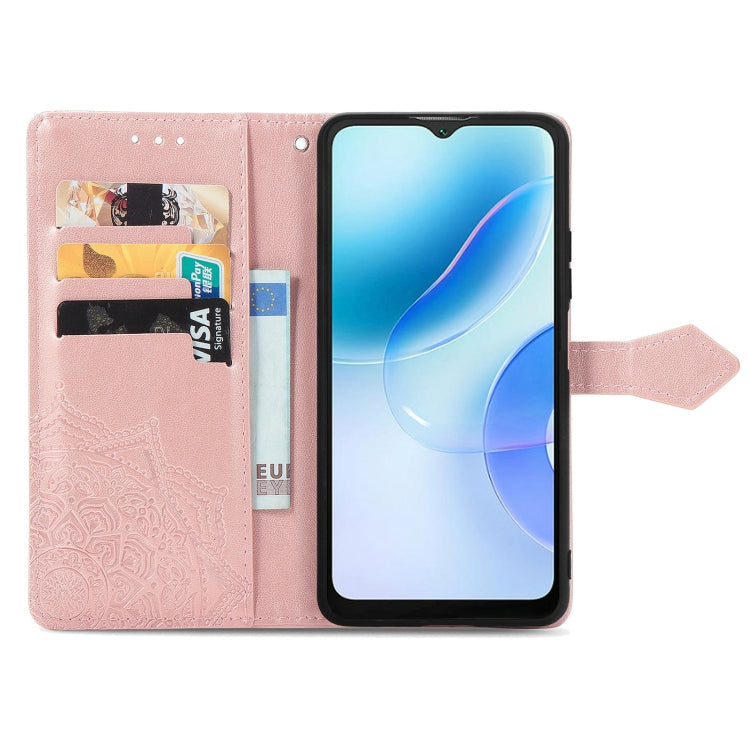 For Blackview A53 Mandala Flower Embossed Leather Phone Case(Rose Gold) - More Brand by PMC TechLife | Online Shopping South Africa | PMC TechLife