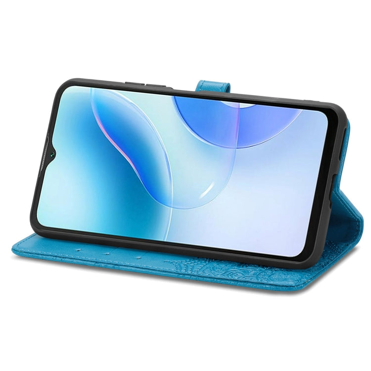 For Blackview A53 Mandala Flower Embossed Leather Phone Case(Blue) - More Brand by PMC TechLife | Online Shopping South Africa | PMC TechLife | Buy Now Pay Later Mobicred