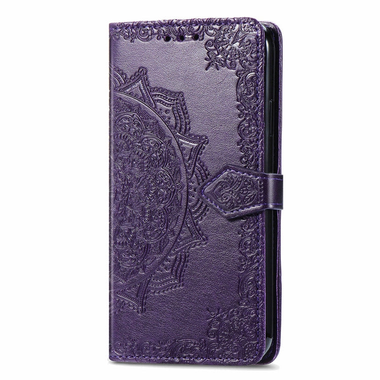 For Motorola Moto G Play 2024 Mandala Flower Embossed Leather Phone Case(Purple) - Motorola Cases by PMC Jewellery | Online Shopping South Africa | PMC Jewellery | Buy Now Pay Later Mobicred