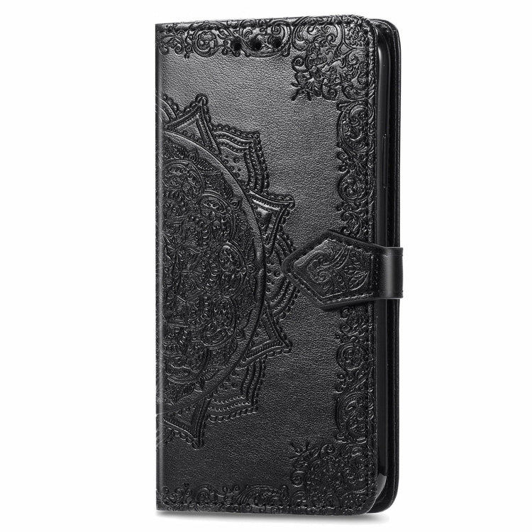 For Motorola Moto G Play 2024 Mandala Flower Embossed Leather Phone Case(Black) - Motorola Cases by PMC Jewellery | Online Shopping South Africa | PMC Jewellery | Buy Now Pay Later Mobicred