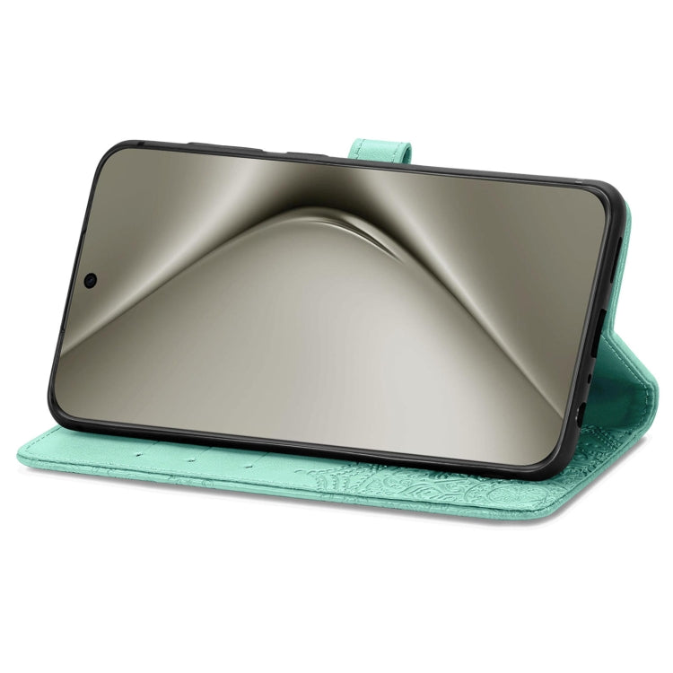 For Huawei Pura 70 Ultra Mandala Flower Embossed Leather Phone Case(Green) - Huawei Cases by PMC Jewellery | Online Shopping South Africa | PMC Jewellery | Buy Now Pay Later Mobicred