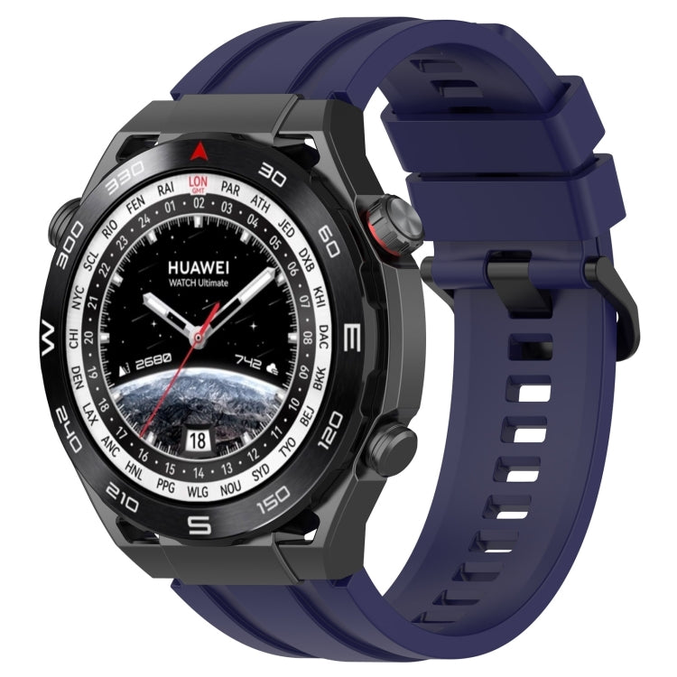 For Huawei Watch Ultimate Long & Short Sports Solid Color Silicone Watch Band Set(Midnight Blue) - Watch Bands by PMC TechLife | Online Shopping South Africa | PMC TechLife