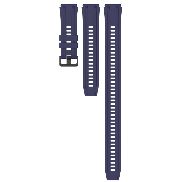 For Huawei Watch Ultimate Long & Short Sports Solid Color Silicone Watch Band Set(Midnight Blue) - Watch Bands by PMC TechLife | Online Shopping South Africa | PMC TechLife