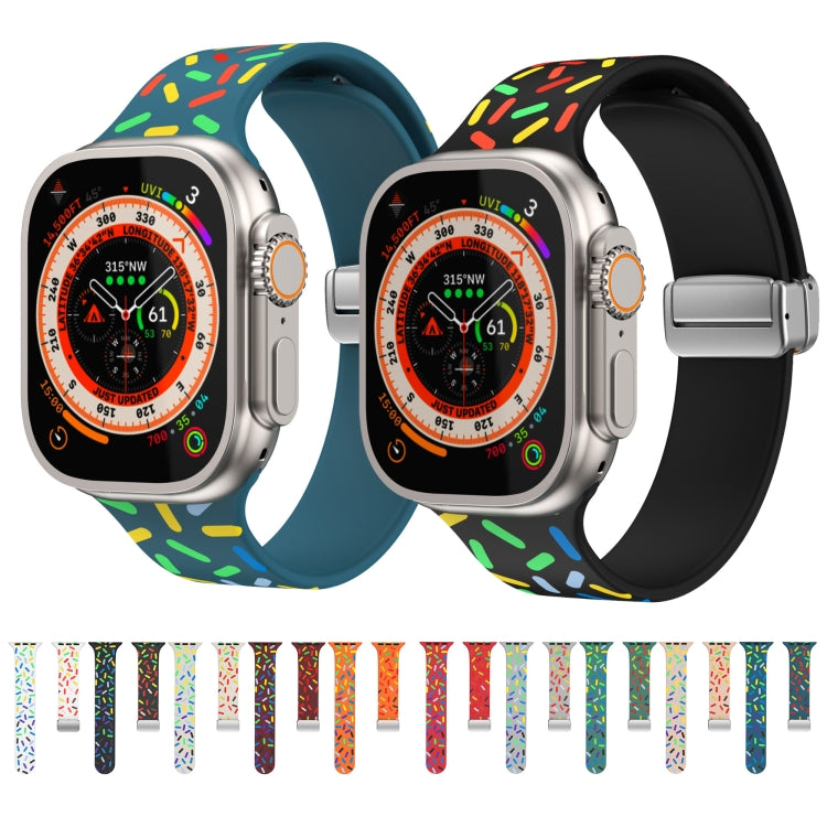 For Apple Watch 6 40mm Rainbow Dots Silicone Magnetic Buckle Watch Band(Gray) - free shipping - PMC TechLife - Order now!
