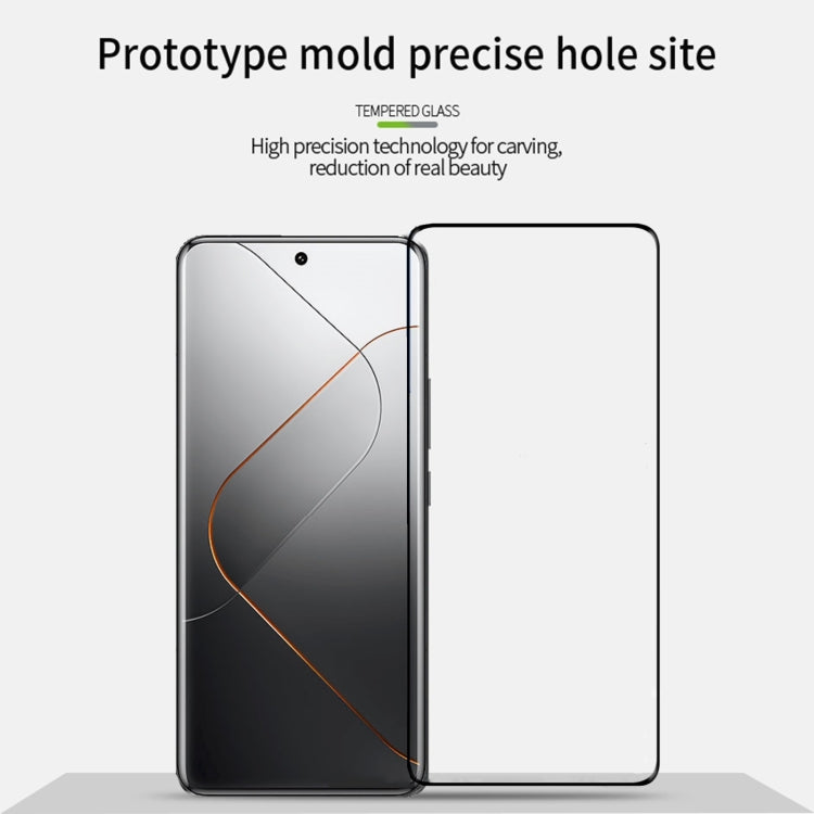 For Xiaomi 14 Pro PINWUYO 9H 3D Hot Bending Tempered Glass Film(Black) - free shipping - PMC TechLife - Order now!