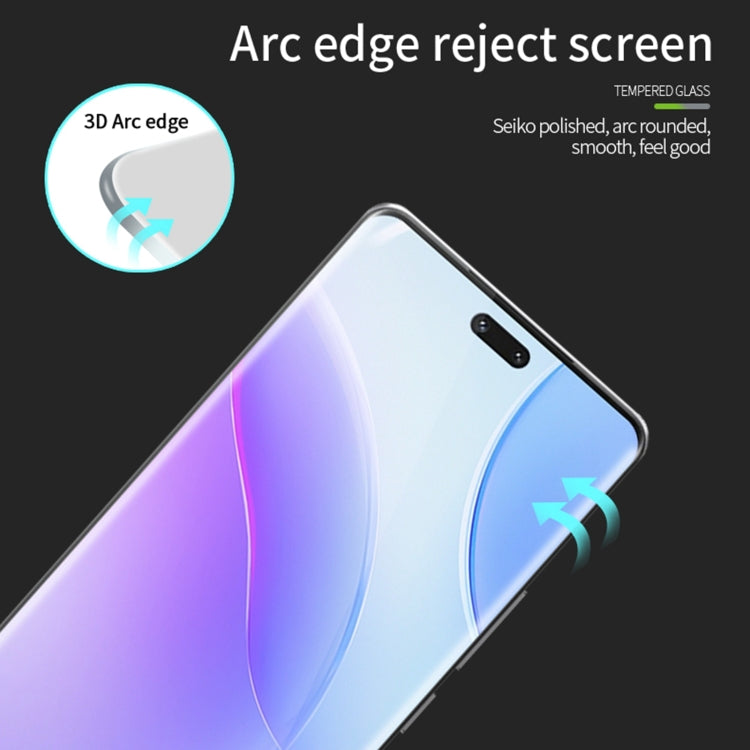 For Honor 90 Pro MOFI 9H 3D Hot Bending Tempered Glass Film(Black) - Honor Tempered Glass by MOFI | Online Shopping South Africa | PMC TechLife | Buy Now Pay Later Mobicred