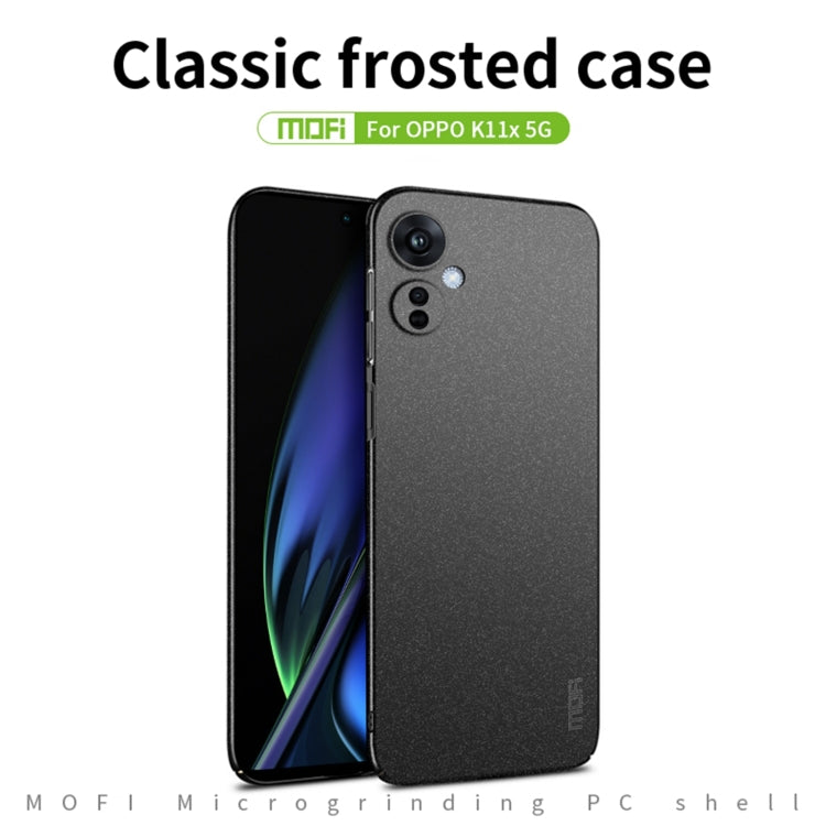 For OPPO K11X 5G MOFI Fandun Series Frosted PC Ultra-thin All-inclusive Phone Case(Black) - OPPO Cases by MOFI | Online Shopping South Africa | PMC TechLife