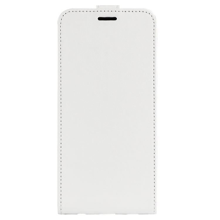 For iPhone 16 Pro R64 Texture Single Vertical Flip Leather Phone Case(White) - iPhone 16 Pro Cases by PMC TechLife | Online Shopping South Africa | PMC TechLife | Buy Now Pay Later Mobicred