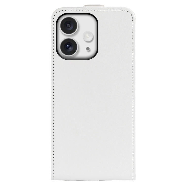 For iPhone 16 Pro R64 Texture Single Vertical Flip Leather Phone Case(White) - iPhone 16 Pro Cases by PMC TechLife | Online Shopping South Africa | PMC TechLife | Buy Now Pay Later Mobicred
