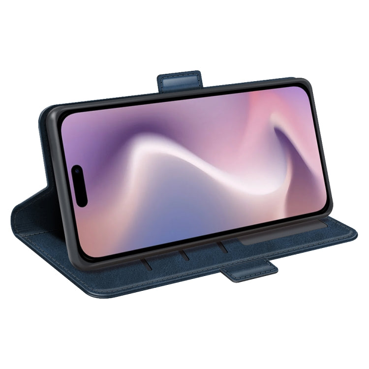 For iPhone 16 Plus Dual-side Magnetic Buckle Horizontal Flip Leather Phone Case(Dark Blue) - iPhone 16 Plus Cases by PMC TechLife | Online Shopping South Africa | PMC TechLife | Buy Now Pay Later Mobicred