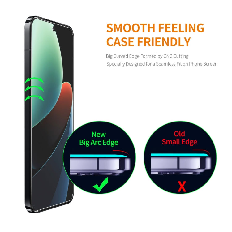 For Xiaomi 14 5pcs ENKAY Hat-Prince 0.26mm 9H 2.5D High Aluminum-silicon Tempered Glass Film - free shipping - PMC Jewellery - Order now!