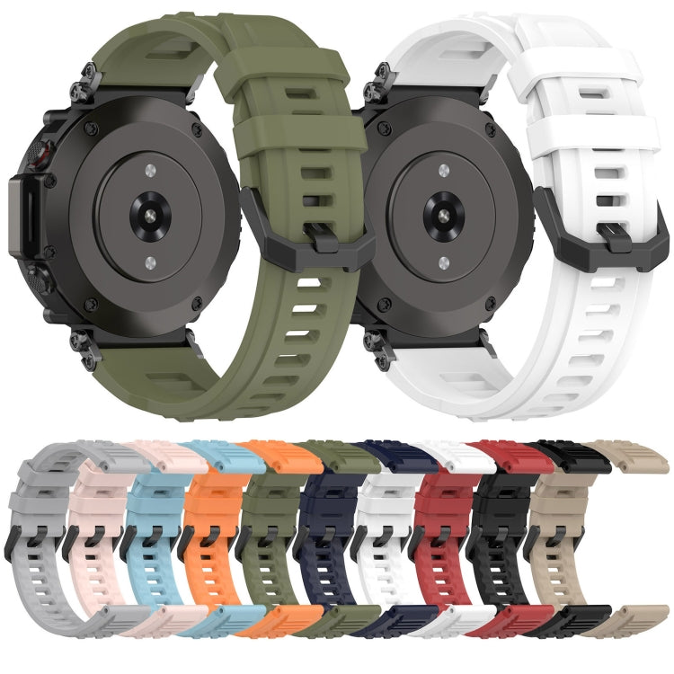 For Amazfit T-Rex Ultra Silicone Sports Watch Band(Black) - Watch Bands by PMC TechLife | Online Shopping South Africa | PMC TechLife