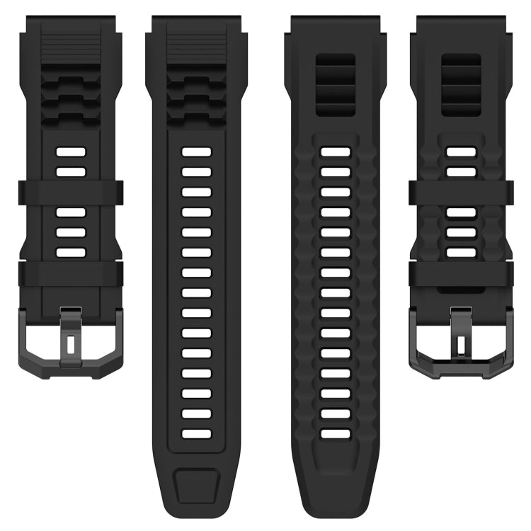For Amazfit T-Rex Ultra Silicone Sports Watch Band(Black) - Watch Bands by PMC TechLife | Online Shopping South Africa | PMC TechLife