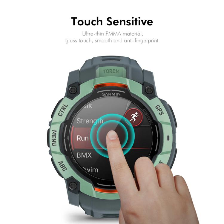 For Garmin Instinct 3 AMOLED / Solar 50mm 2pcs ENKAY 3D Full Coverage Soft PC Edge PMMA HD Screen Protector Film - free shipping - PMC TechLife - Order now!