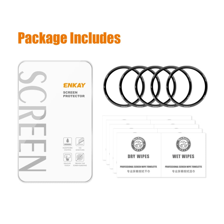 For Garmin Forerunner 265S 5pcs ENKAY 3D Full Coverage Soft PC Edge PMMA HD Screen Protector Film - free shipping - PMC TechLife - Order now!