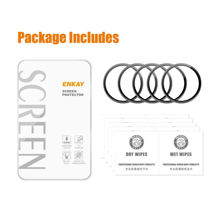 For Garmin vivoactive 6 5pcs ENKAY 3D Full Coverage Soft PC Edge PMMA HD Screen Protector Film - free shipping - PMC TechLife - Order now!