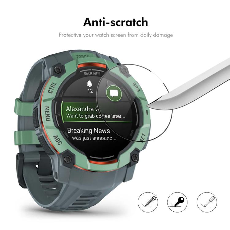 For Garmin Instinct 3 AMOLED / Solar 50mm 10pcs ENKAY 3D Full Coverage Soft PC Edge PMMA HD Screen Protector Film - free shipping - PMC TechLife - Order now!