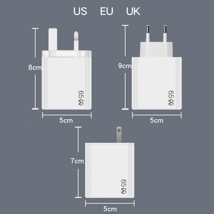 GaN PD48W Type-C PD3.0 + USB3.0 Fast Charger ，US Plug(White) - free shipping - PMC Jewellery - Order now!