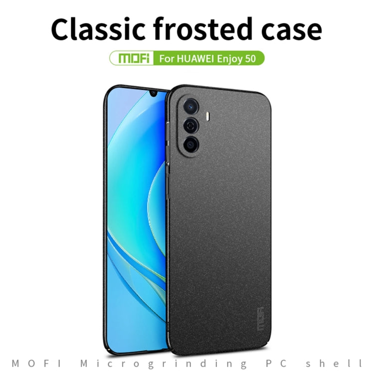 For Huawei Enjoy 50 / nova Y70 Plus MOFI Fandun Series Frosted PC Ultra-thin All-inclusive Phone Case(Black) - free shipping - PMC TechLife - Order now!