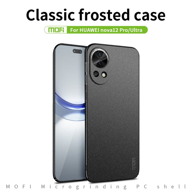 For Huawei nova 12 Pro / 12 Ultra MOFI Fandun Series Frosted PC Ultra-thin All-inclusive Phone Case(Green) - Huawei Cases by MOFI | Online Shopping South Africa | PMC TechLife | Buy Now Pay Later Mobicred