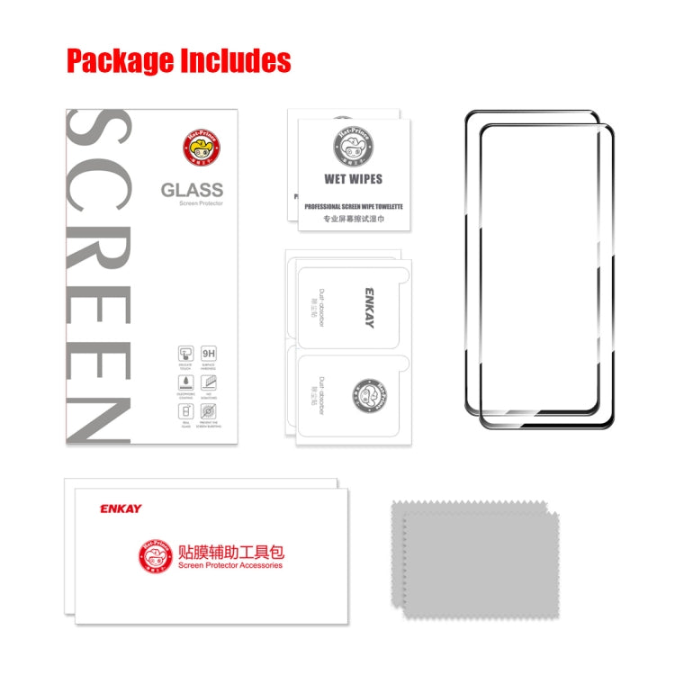 For Motorola Moto G Play 2024 2pcs ENKAY Full Glue High Aluminum-silicon Tempered Glass Film - free shipping - PMC Jewellery - Order now!