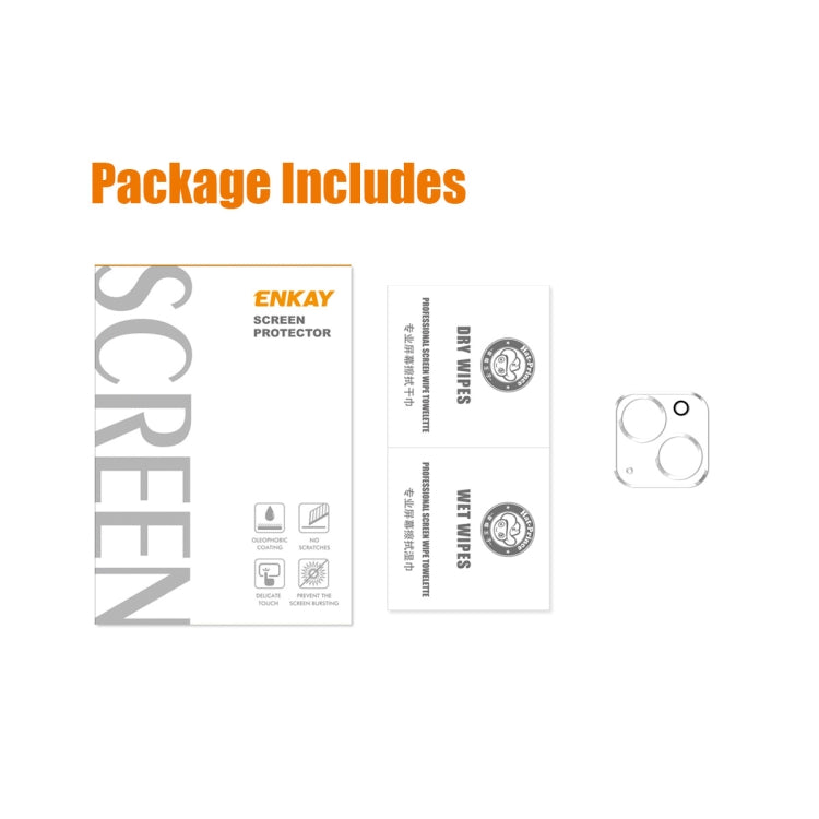 For iPhone 15 / 15 Plus ENKAY Hat-Prince 9H Rear Camera Lens Tempered Glass Film - free shipping - PMC Jewellery - Order now!