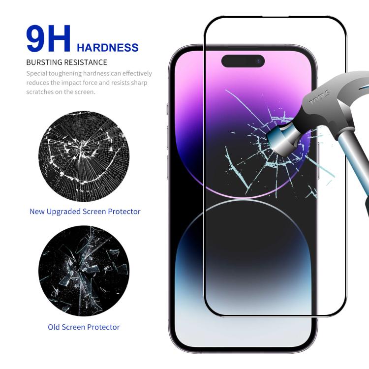 For iPhone 16 Pro Max 2pcs ENKAY Full Glue High Aluminum-silicon Tempered Glass Film - free shipping - PMC TechLife - Order now!