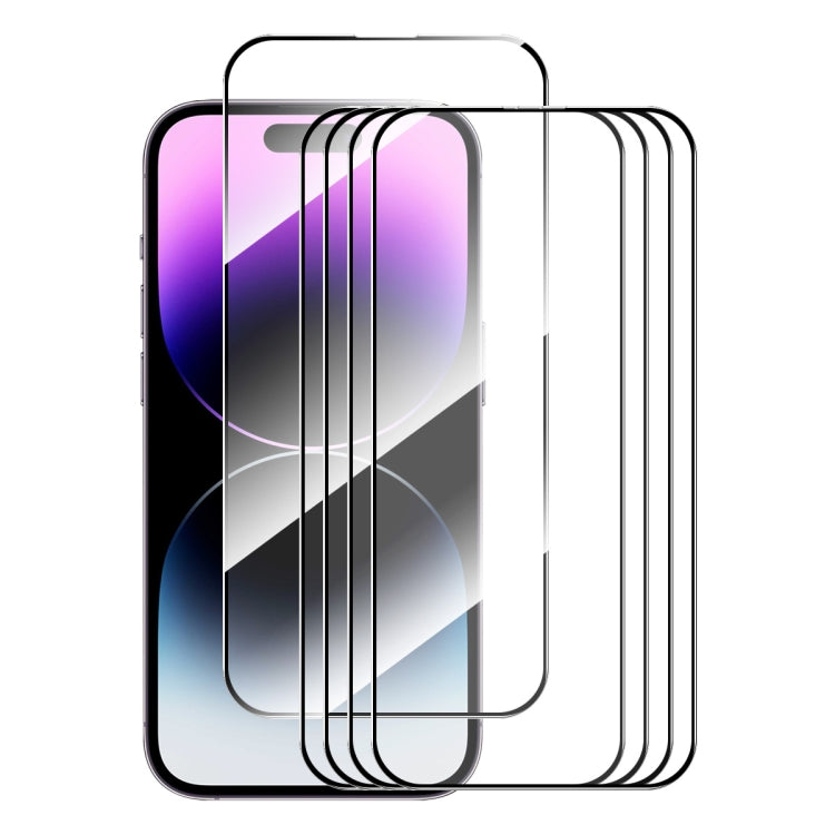For iPhone 16 5pcs ENKAY Full Glue High Aluminum-silicon Tempered Glass Film - free shipping - PMC TechLife - Order now!