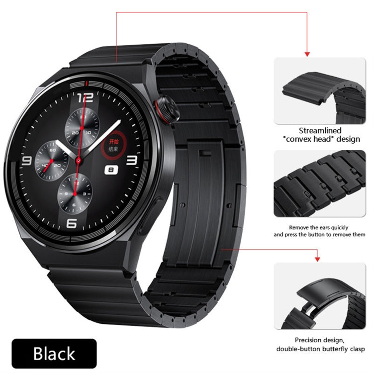 For Huawei Watch GT 2 Pro Titanium Alloy Quick Release Watch Band(Black) - Watch Bands by PMC TechLife | Online Shopping South Africa | PMC TechLife