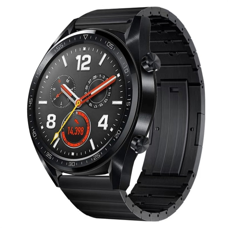 For Huawei Watch GT 42mm / 46mm Titanium Alloy Quick Release Watch Band(Black) - Watch Bands by PMC TechLife | Online Shopping South Africa | PMC TechLife