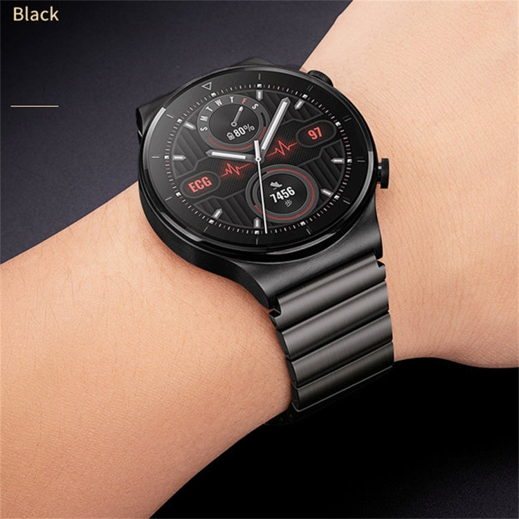 For Huawei Watch GT 42mm / 46mm Titanium Alloy Quick Release Watch Band(Black) - Watch Bands by PMC TechLife | Online Shopping South Africa | PMC TechLife