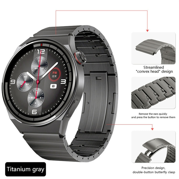 For Huawei Watch GT 42mm / 46mm Titanium Alloy Quick Release Watch Band(Gray) - Watch Bands by PMC TechLife | Online Shopping South Africa | PMC TechLife