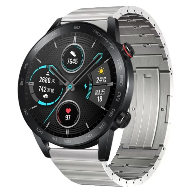 For Honor Magic Watch 2 46mm Titanium Alloy Quick Release Watch Band(Silver) - Watch Bands by PMC TechLife | Online Shopping South Africa | PMC TechLife