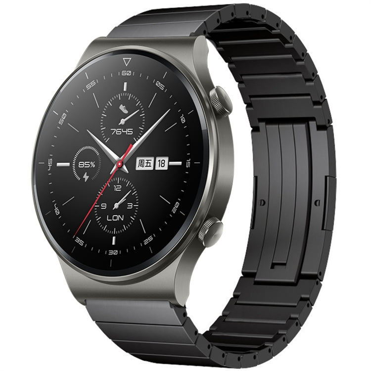 For Huawei Watch GT 2 Pro One Bead Titanium Alloy Watch Band(Black) - Watch Bands by PMC TechLife | Online Shopping South Africa | PMC TechLife | Buy Now Pay Later Mobicred