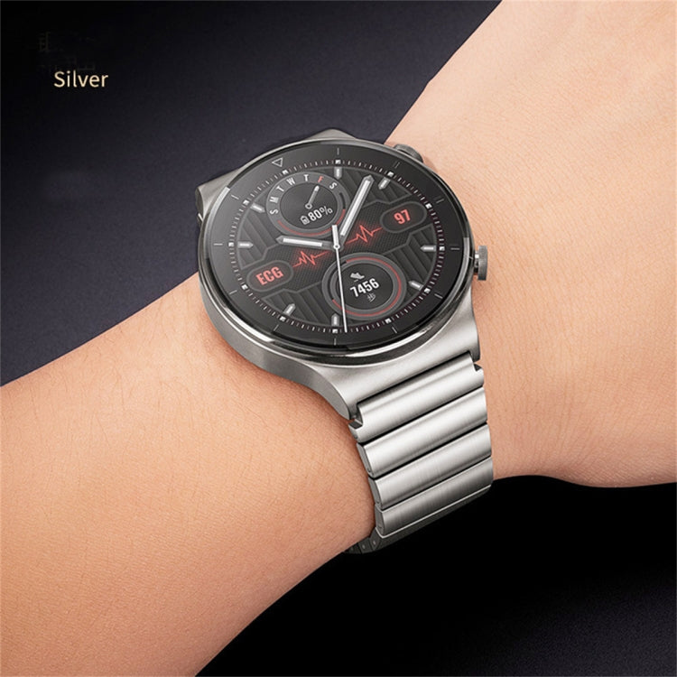 For Samsung Galaxy Watch 46mm One Bead Titanium Alloy Watch Band(Silver) - Watch Bands by PMC TechLife | Online Shopping South Africa | PMC TechLife